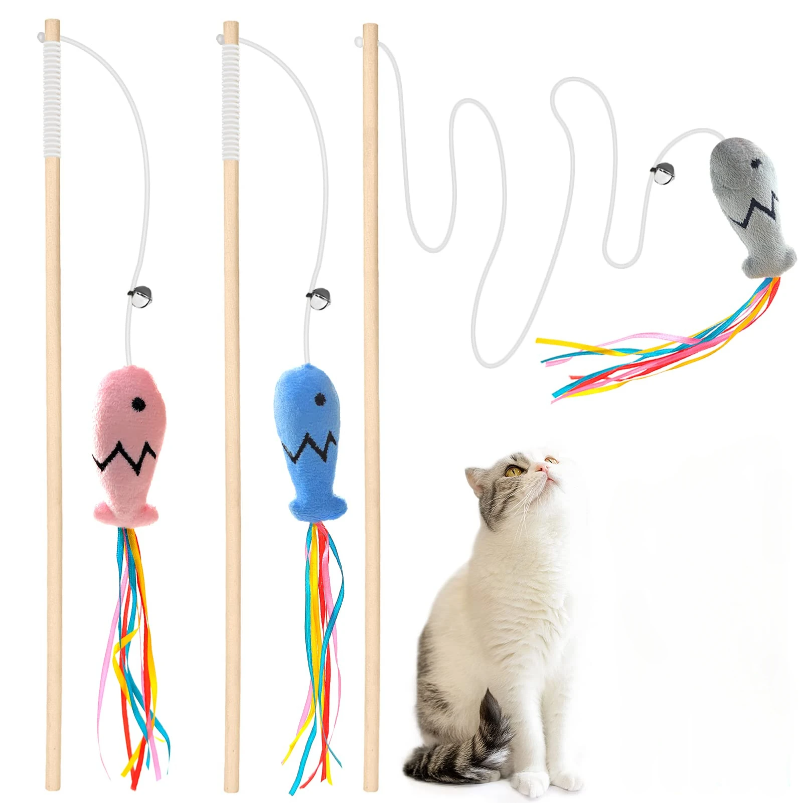 Catnip Toys - Giocattolo alla Moda per Gatti, Bacchetta