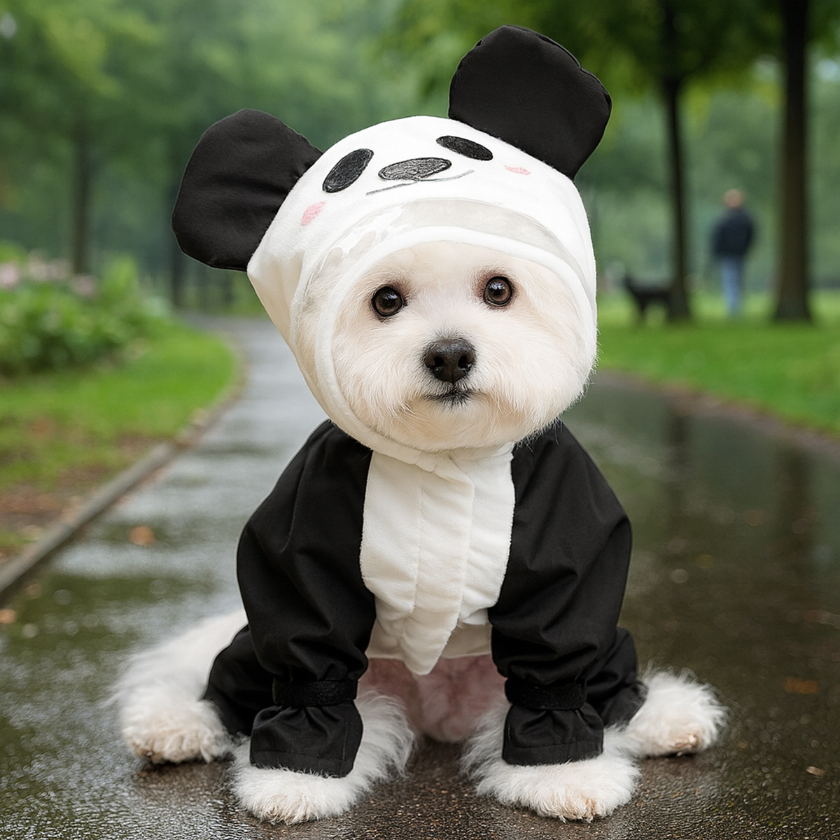 Pet Supplies York - Panda Halloween Cosplay Costume impermeabile per