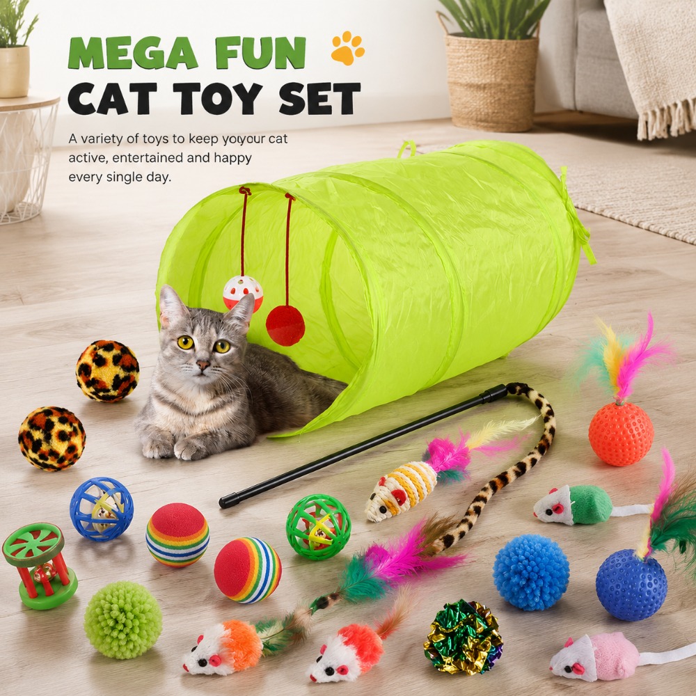 Catnip Toys - Set di Giocattoli per Gatti Tutto-in-Uno: